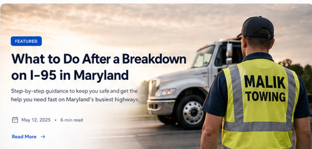 Malik Towing roadside breakdown safety visual