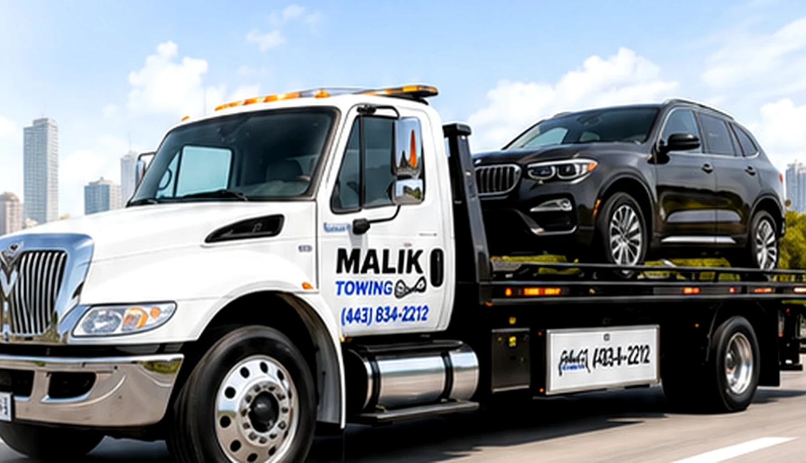 Malik Towing tow truck serving Baltimore County, Maryland
