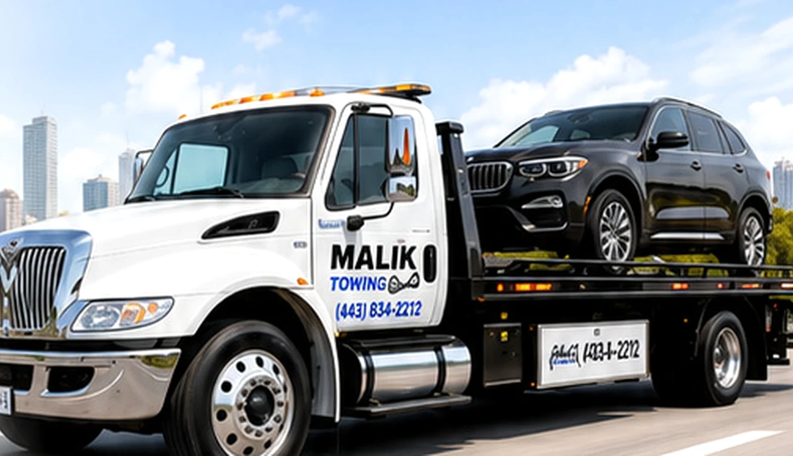 Malik Towing truck for the Catonsville Maryland location