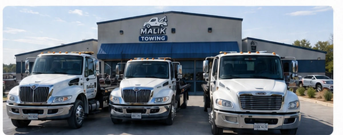 Malik Towing branded fleet visual